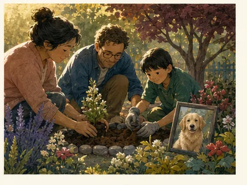 Illustration from The Memory Garden